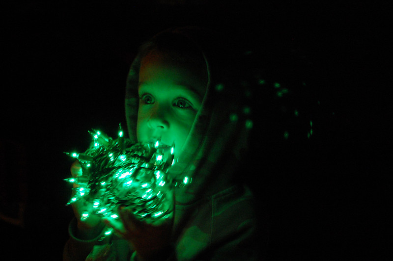 son with lights